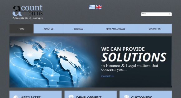 Website for Financial and Legal Services acountonus.gr
