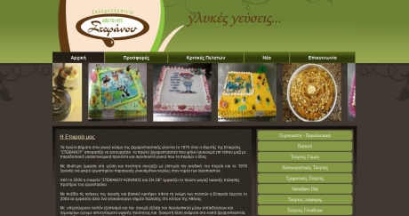 κατασκευη ιστοσελιδας για ζαχαροπλαστείο με εργαστήριο ζαχαροπλαστικής