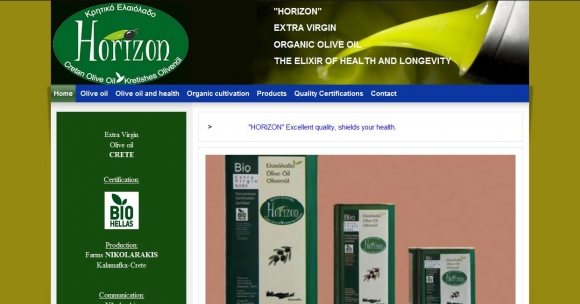 Websites for the production of extra virgin organic olive oil from Kalamafka Crete.